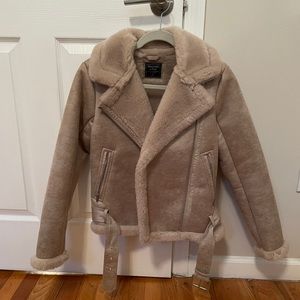 XS SUEDE AVIATOR JACKET